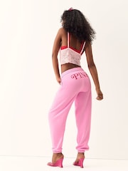 Victoria's Secret PINK Pink Lollipop Disco Cuffed Fleece Joggers - Image 1 of 3