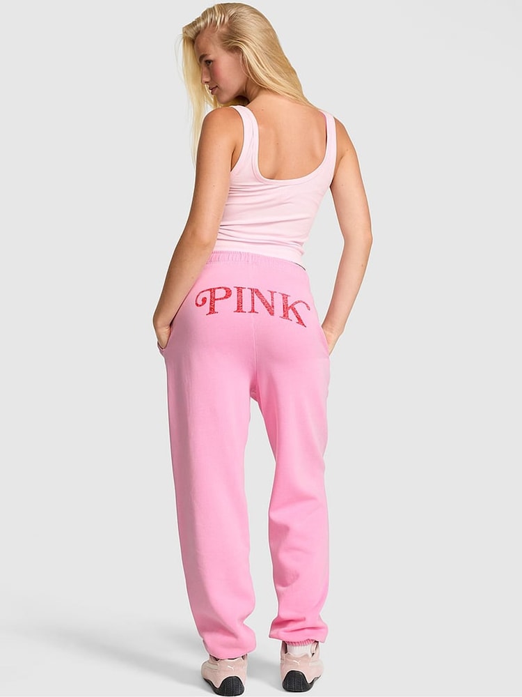Victoria's Secret PINK Pink Lollipop Disco Cuffed Fleece Joggers - Image 3 of 3 Victoria's Secret PINK Pink Lollipop Disco Cuffed Fleece Joggers - Image 3 of 3