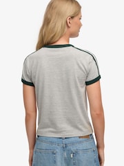 Superdry Grey Athletic Essentials Graphic Ringer T-Shirt - Image 4 of 5