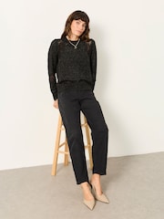 FatFace Felicity Black Lace Jumper - Image 5 of 6