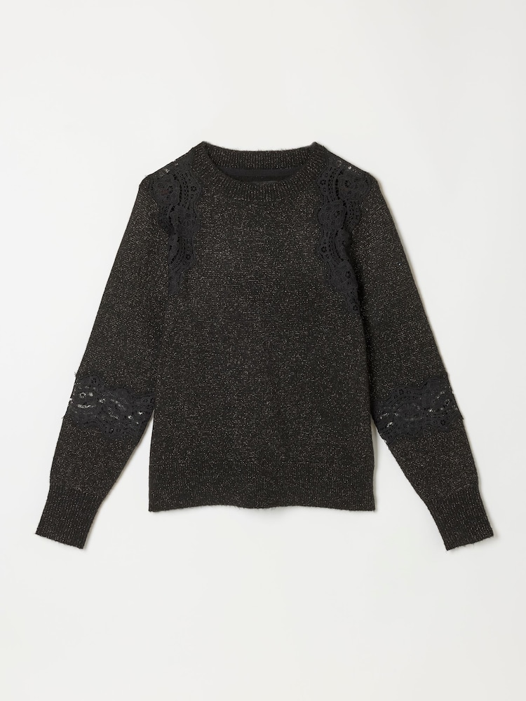 FatFace Felicity Black Lace Jumper - Image 6 of 6 FatFace Felicity Black Lace Jumper - Image 6 of 6