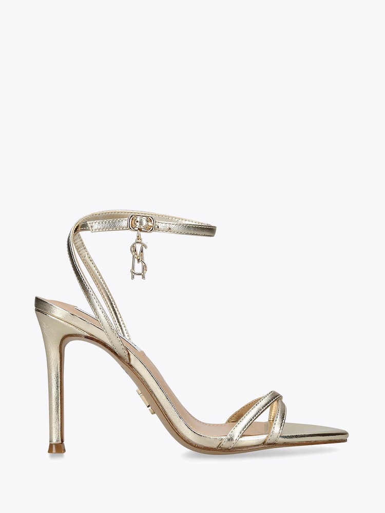 Steve Madden Gold Juniper Sandals - Image 1 of 4 Steve Madden Gold Juniper Sandals - Image 1 of 4