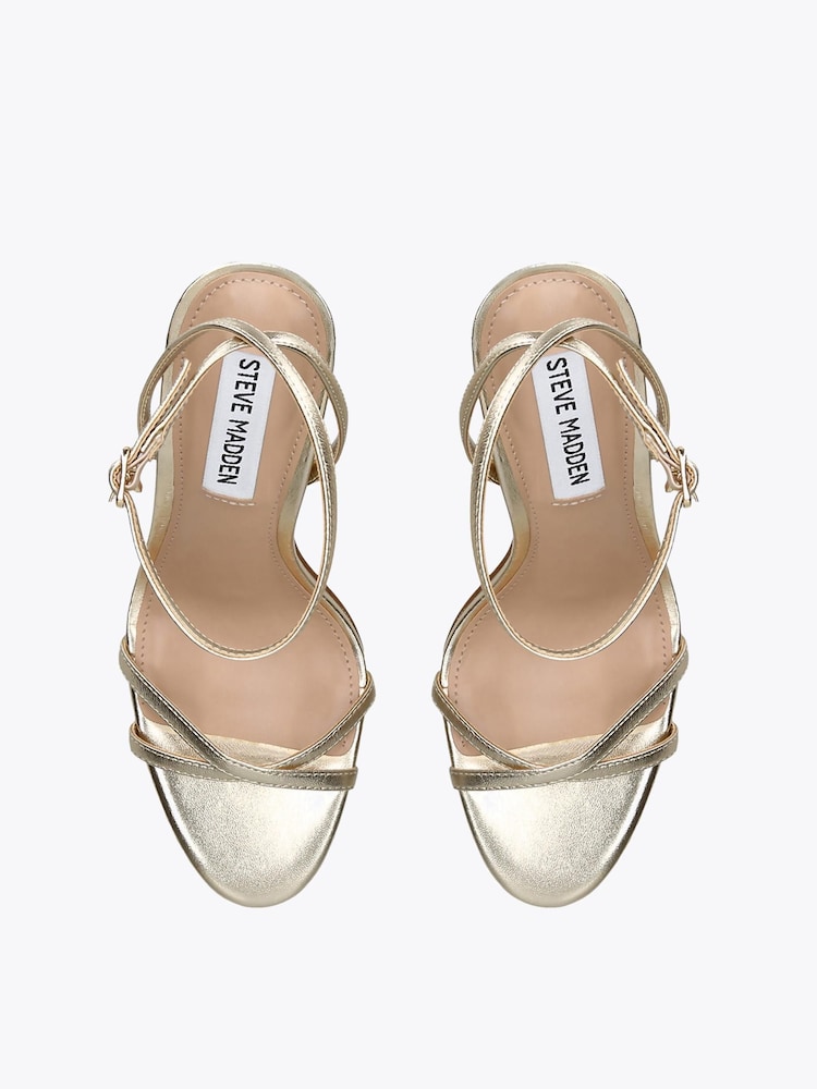 Steve Madden Gold Juniper Sandals - Image 2 of 4 Steve Madden Gold Juniper Sandals - Image 2 of 4