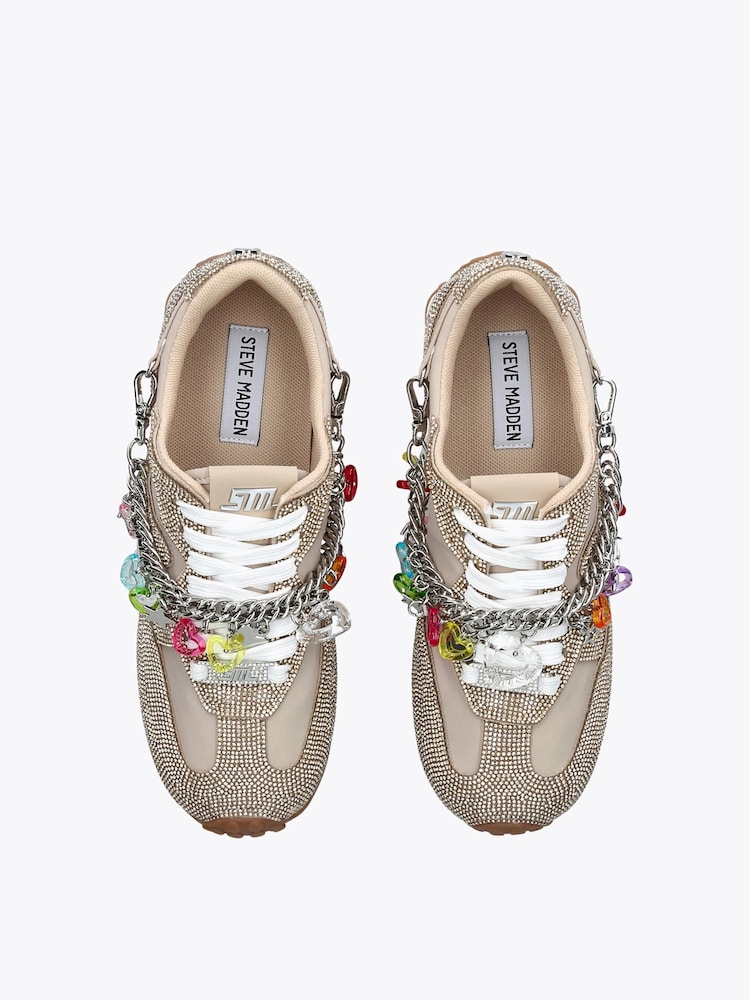 Steve Madden Brown Cameos Trainers - Image 2 of 4 Steve Madden Brown Cameos Trainers - Image 2 of 4