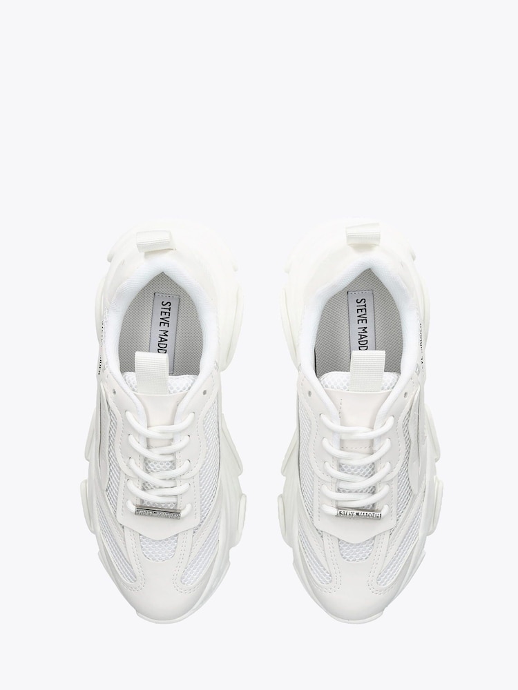 Steve Madden White POSSESSION-E Trainers - Image 2 of 3