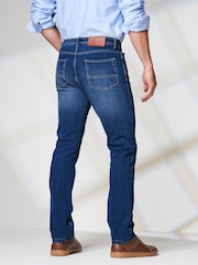 Cotton Traders Blue Ultimate Comfort 4-Way Stretch Slim Fit Jeans - Image 2 of 3
