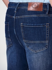 Cotton Traders Blue Ultimate Comfort 4-Way Stretch Straight Fit Jeans - Image 3 of 3