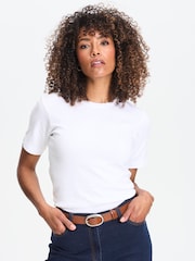 Cotton Traders White Short Sleeve Crew Neck Base Layer Top - Image 1 of 4
