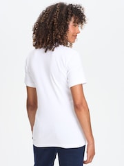 Cotton Traders White Short Sleeve Crew Neck Base Layer Top - Image 3 of 4