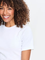 Cotton Traders White Short Sleeve Crew Neck Base Layer Top - Image 4 of 4