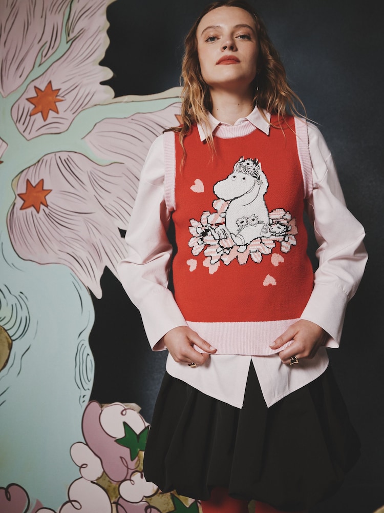Cath Kidston Red Moomin Knitted Tank Top - Image 2 of 4 Cath Kidston Red Moomin Knitted Tank Top - Image 2 of 4
