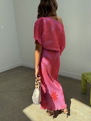 Never Fully Dressed Pink Petite Soleil Tilly Dress - Image 4 of 5