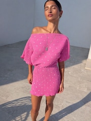 Never Fully Dressed Pink Petal Petite Tilly Dress - Image 1 of 3