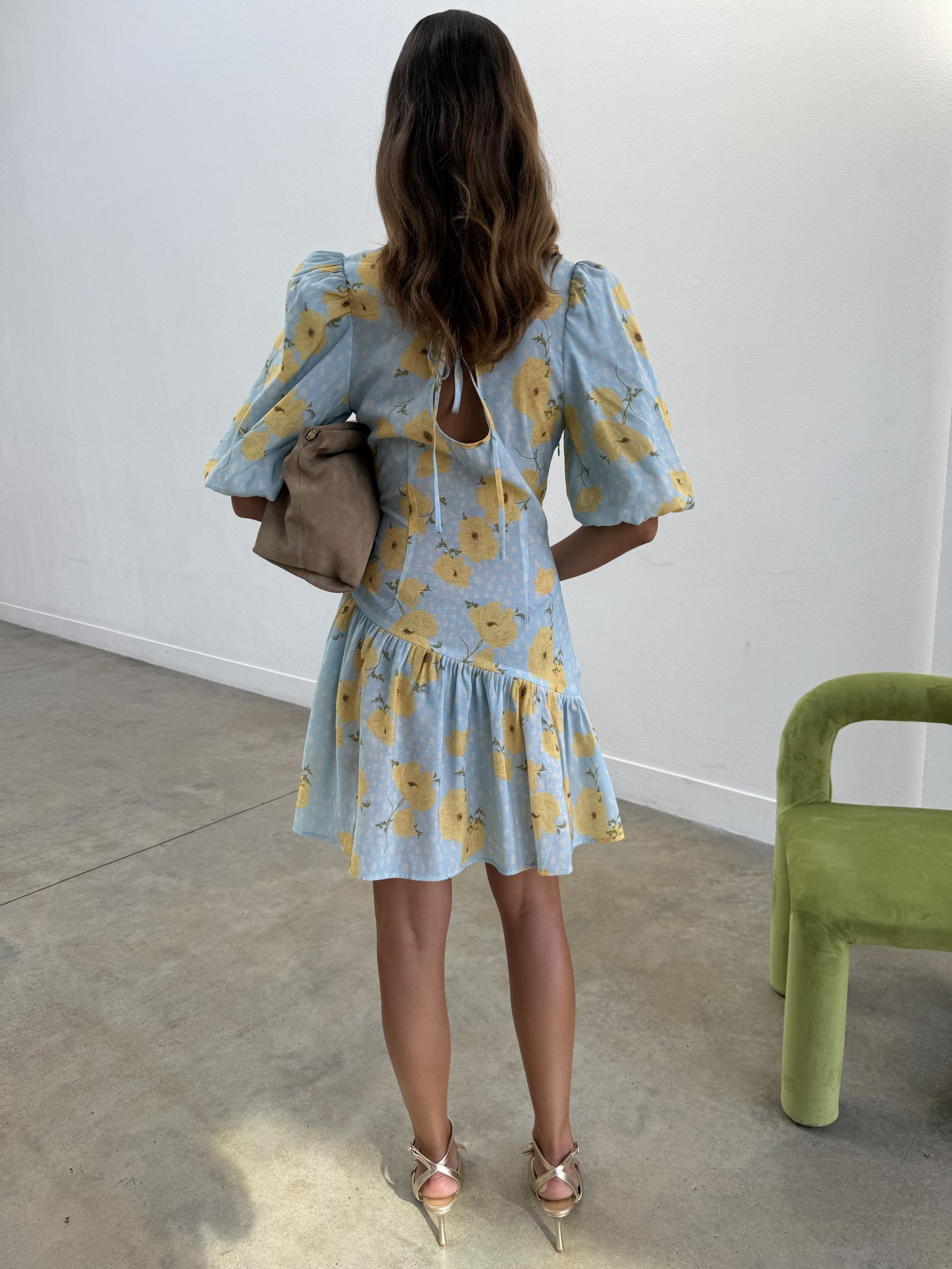 Buy Never Fully Dressed Blue Poppy Mini Nova Dress from the Next