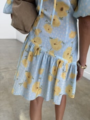 Never Fully Dressed Blue Poppy Mini Nova Dress - Image 4 of 5