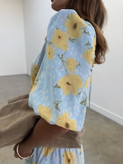 Never Fully Dressed Blue Poppy Mini Nova Dress - Image 5 of 5