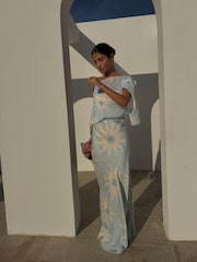 Never Fully Dressed Blue Petite Soleil Anais Dress - Image 4 of 5