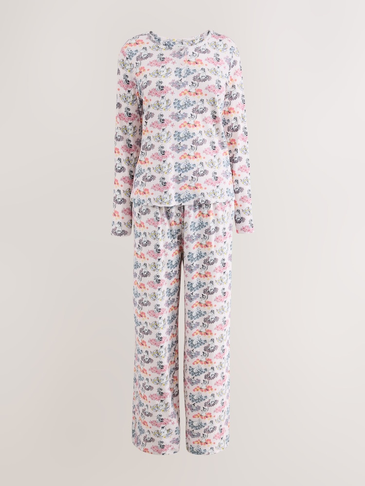 Cath Kidston Pink Moomins Pointelle Twosie Pyjamas - Image 1 of 5 Cath Kidston Pink Moomins Pointelle Twosie Pyjamas - Image 1 of 5