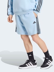 Kevyt Sininen - adidas Essentials 3-Stripes French Terry Shorts - Kuva 1 / 5
