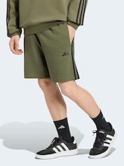 Vihreä - adidas Essentials 3-Stripes French Terry Shorts - Kuva 1 / 5