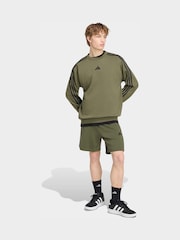 Vihreä - adidas Essentials 3-Stripes French Terry Shorts - Kuva 3 / 5