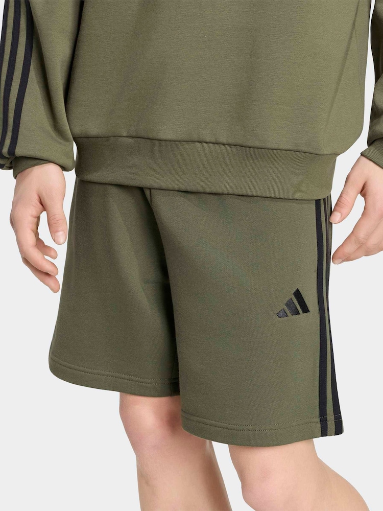Vihreä - adidas Essentials 3-Stripes French Terry Shorts - Kuva 5 / 5