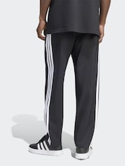 adidas Black Essentials 3-Stripes Stanford Lite Woven Tapered Open Hem Joggers - Image 2 of 6