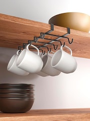 metaltex Grey My-Mug Lava Mug Rack & Kitchen Roll Holder Set - Image 4 of 5
