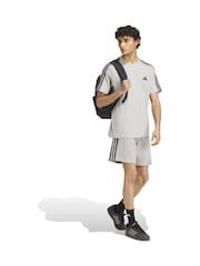 Harmaa - adidas Essentials 3-Stripes French Terry Shorts - Kuva 3 / 6