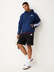 Blå - adidas Essentials 3-Stripes Fleece Full-Zip Hoodie - Bild 2 av 4
