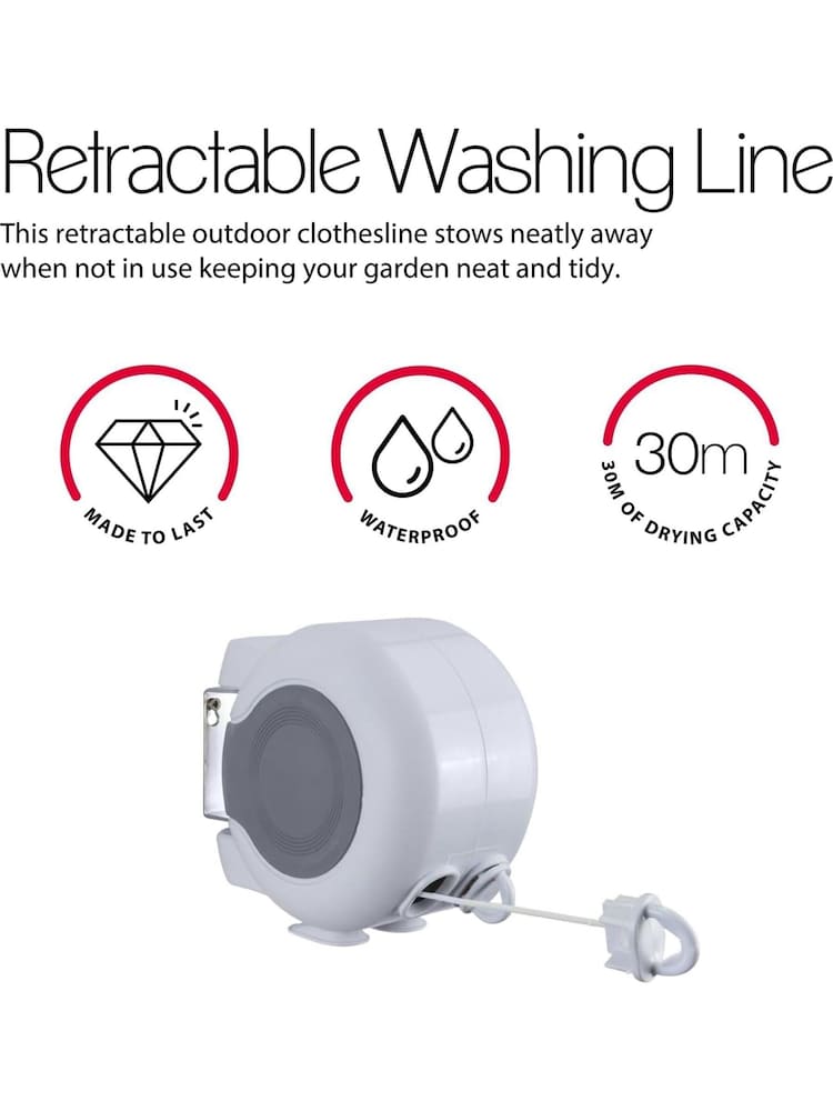 metaltex Grey Skomer Retractable Clothes Line - Image 2 of 4