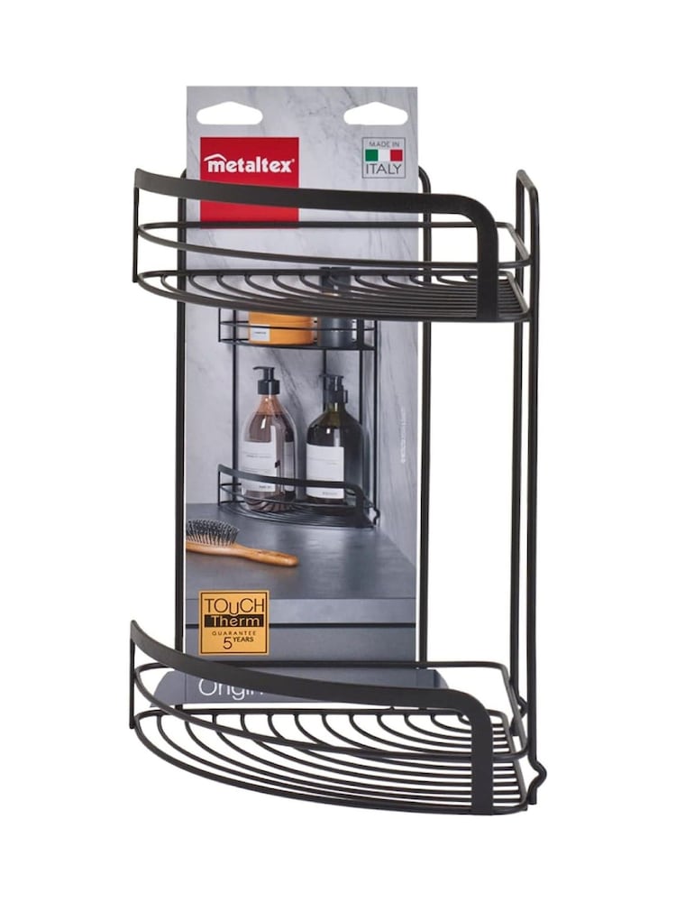 metaltex Black Origin 2 Tier Corner Shelf - Image 4 of 4