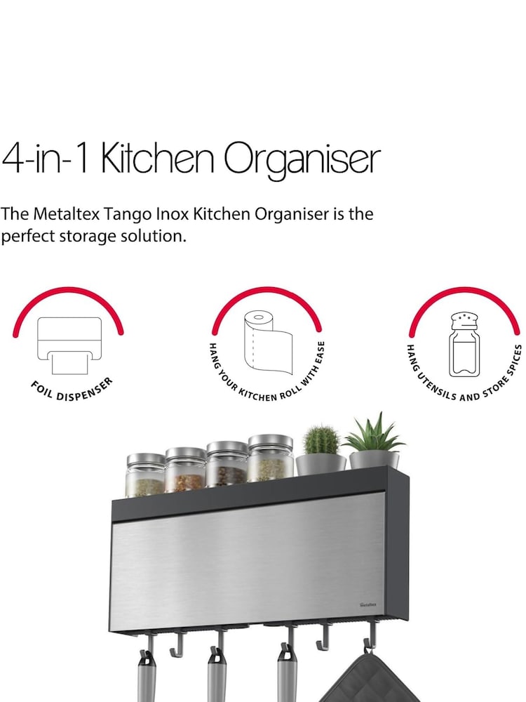 metaltex Silver TANGO Kitchen Roll Holder - Image 3 of 3