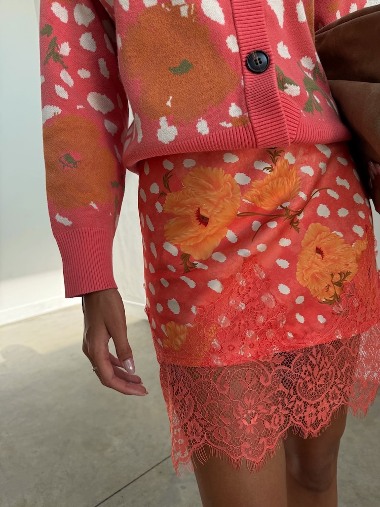 Never Fully Dressed Pink Sequin Mini Maeva Skirt - Image 1 of 3