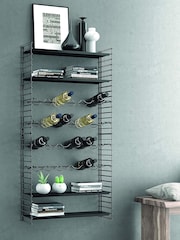 metaltex Black Tomado Shelving Unit with Bottle Rack - Image 3 of 4