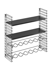metaltex Black Tomado Shelving Unit with Bottle Rack - Image 4 of 4