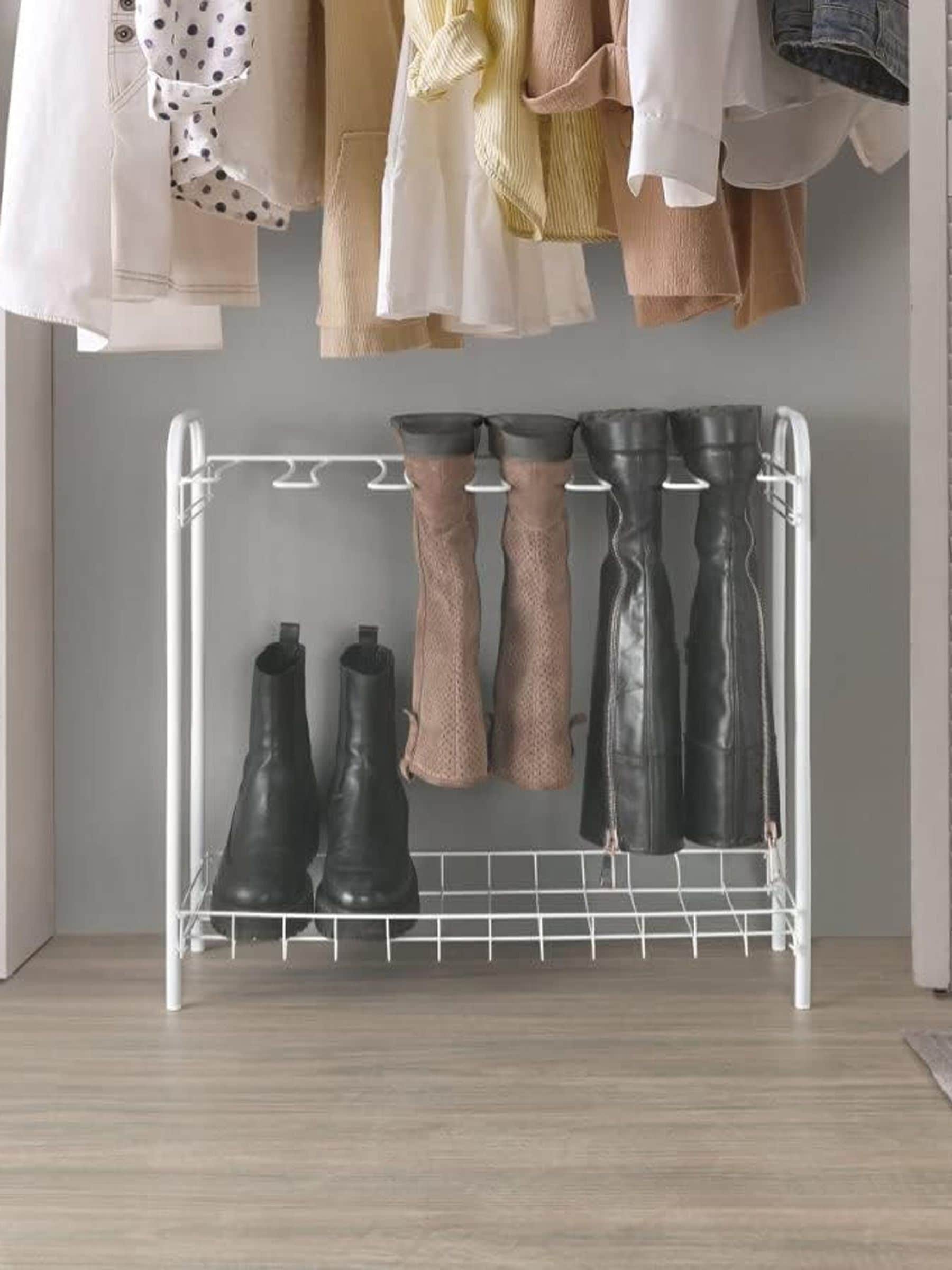 Metaltex Unisex White Boot Rack 3 Pair - Image 1