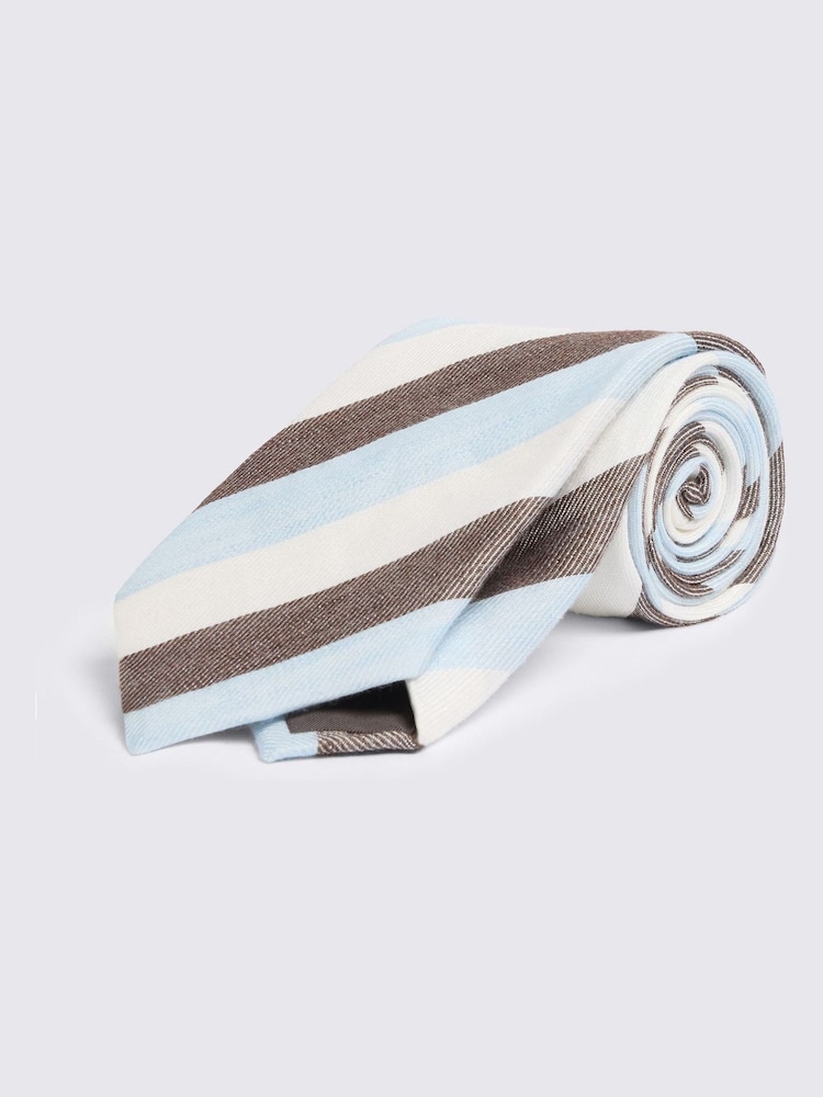 MOSS Blue Italian Stripe Tie - Image 1 of 2