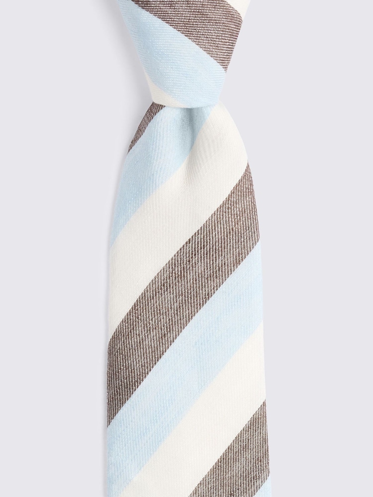 MOSS Blue Italian Stripe Tie - Image 2 of 2