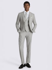 MOSS Light Grey Marl Slim Fit Suit Jacket - Image 2 of 6