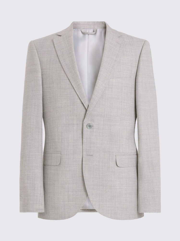 MOSS Light Grey Marl Slim Fit Suit Jacket - Image 7 of 7