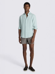 MOSS Blue Linen Shirt - Image 2 of 4