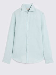MOSS Blue Linen Shirt - Image 4 of 4