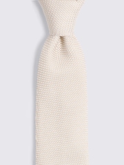 MOSS Natural Italian Grenadine Tie - Image 2 of 2