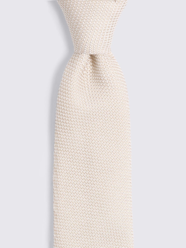 MOSS Natural Italian Grenadine Tie - Image 2 of 2