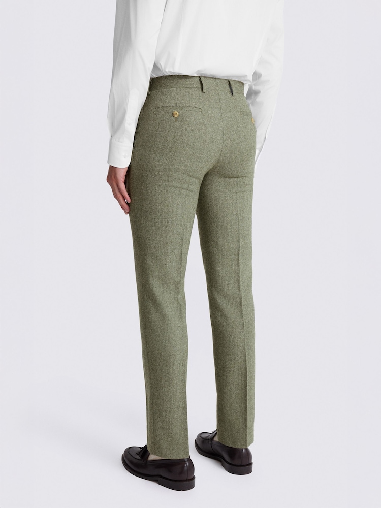 MOSS Green Tailored Fit Herringbone Suit Trousers - Image 2 of 3 MOSS Green Tailored Fit Herringbone Suit Trousers - Image 2 of 3