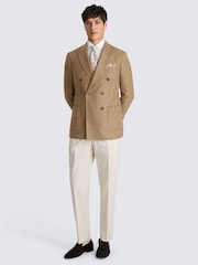 MOSS Brown Twill Double Breasted Jacket - Image 2 of 5