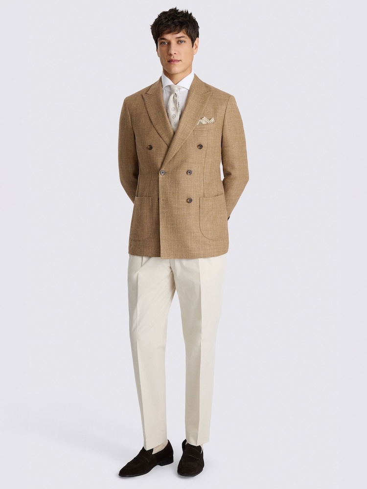 MOSS Brown Twill Double Breasted Jacket - Image 2 of 5