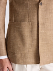 MOSS Brown Twill Double Breasted Jacket - Image 4 of 5