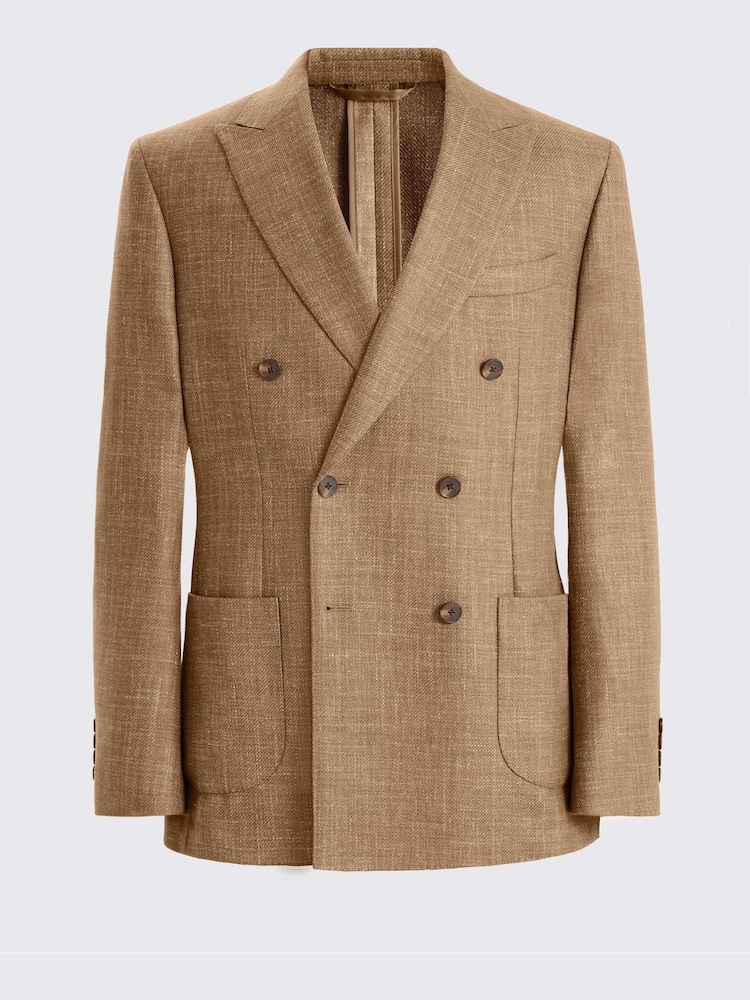 MOSS Brown Twill Double Breasted Jacket - Image 5 of 5